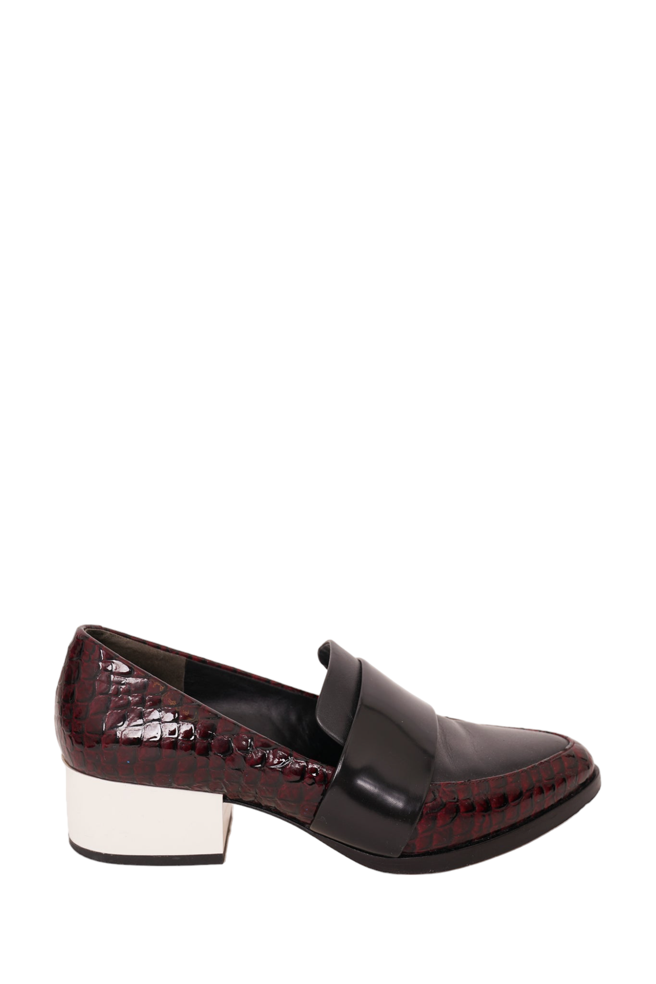 3.1 Phillip Lim Burgundy Embossed Loafers Size 35.5