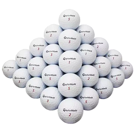 60 TaylorMade Mix White Golf Balls - 2nd Grade Recycled