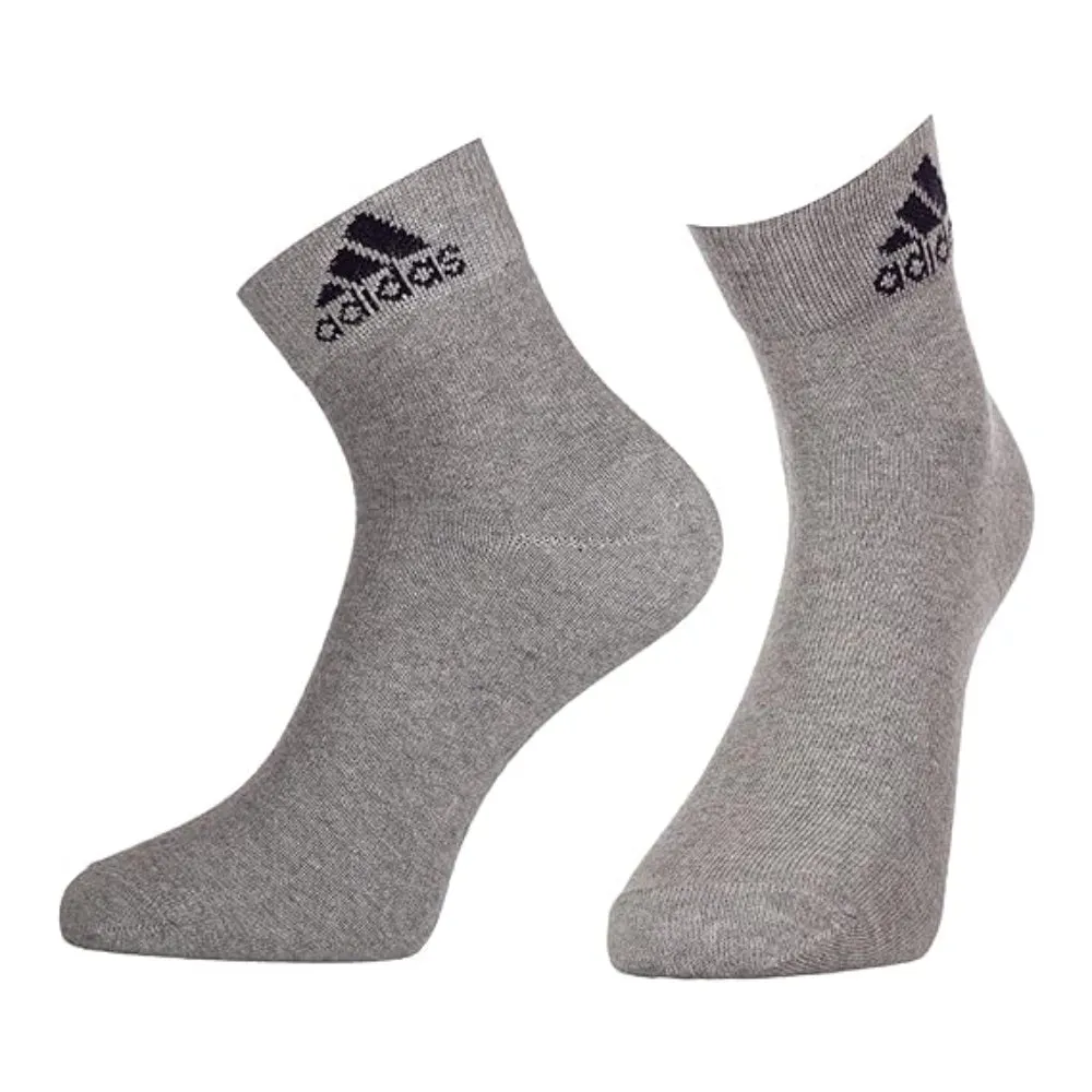 Adidas Men's Flat Knit Ankle Socks (Colligative Navy/Grey/Black)