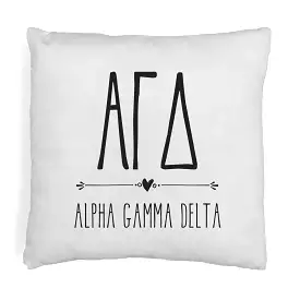 AGD Greek Boho Sorority Throw Pillow Cover for Dorm or Apartment