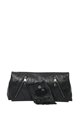 Alexander McQueen Black Leather 'Faithful Glove' Clutch