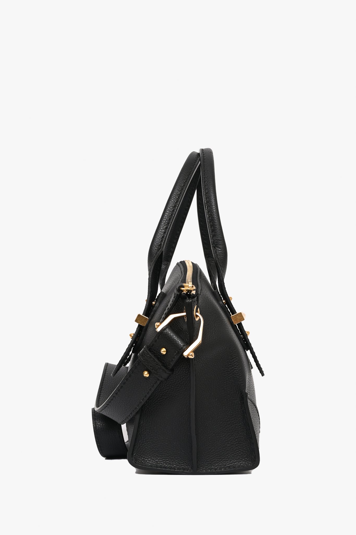 Alexander McQueen Black Leather 'Legend' Top Handle with Strap