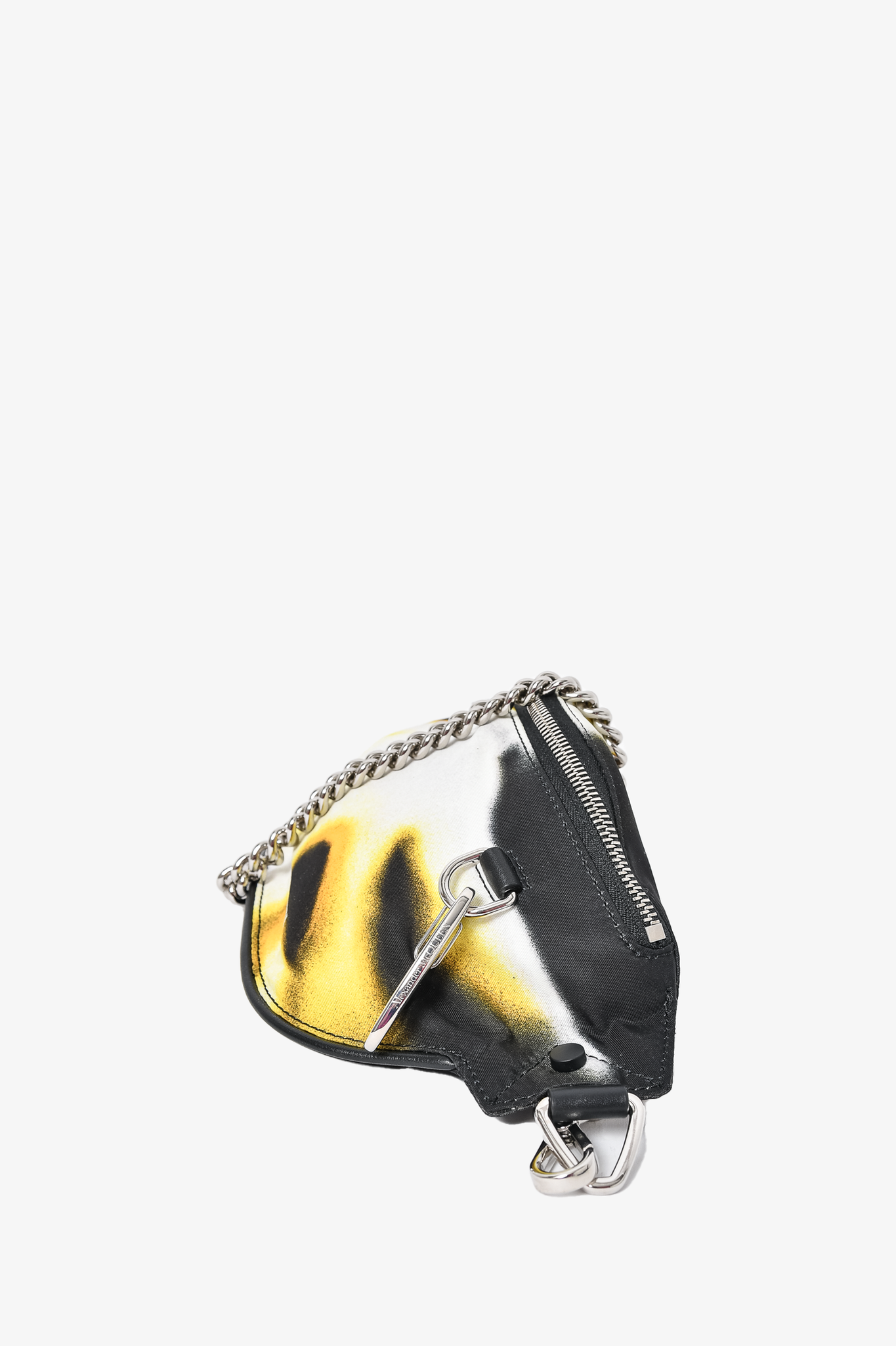 Alexander McQueen Black/Yellow Nylon Belt Bag SHW