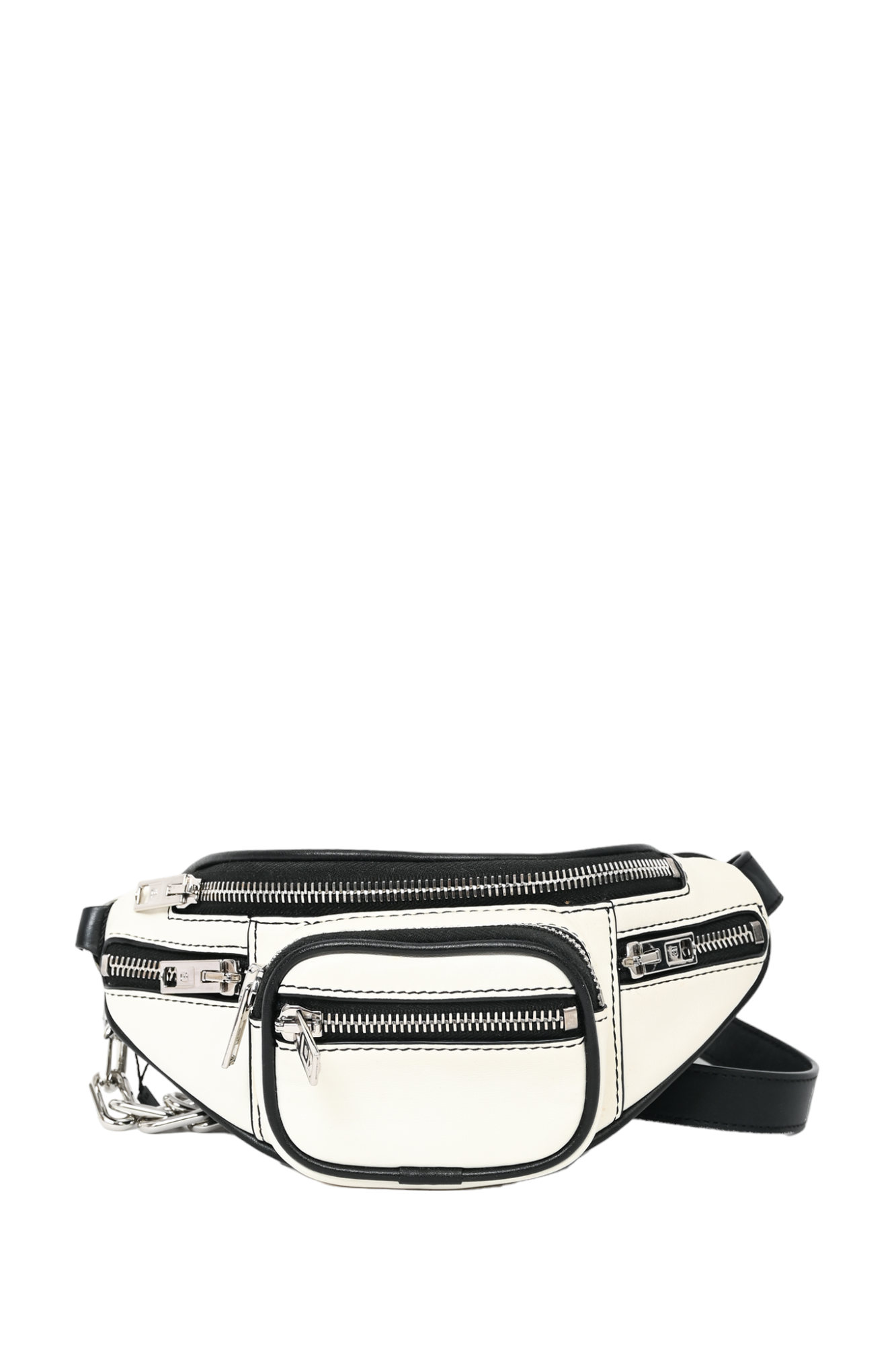 Alexander Wang Black/White Leather \Attica' Mini Belt Bag