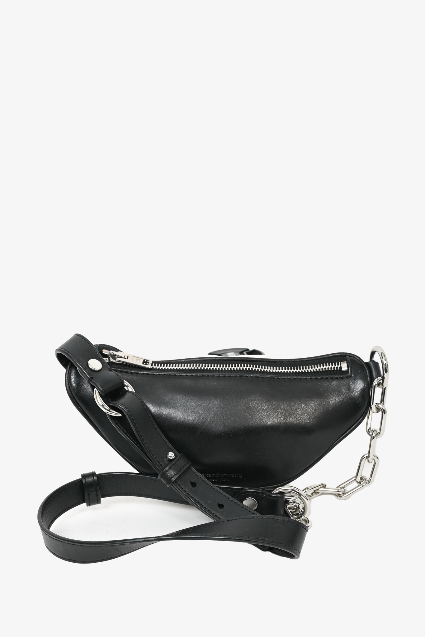 Alexander Wang Black/White Leather \Attica' Mini Belt Bag