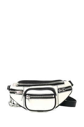 Alexander Wang Black/White Leather \Attica' Mini Belt Bag