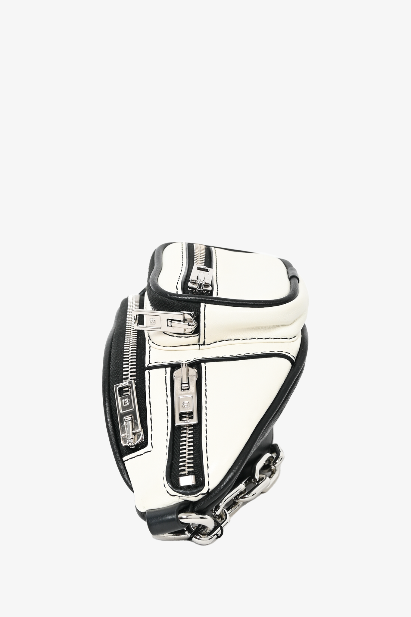 Alexander Wang Black/White Leather \Attica' Mini Belt Bag