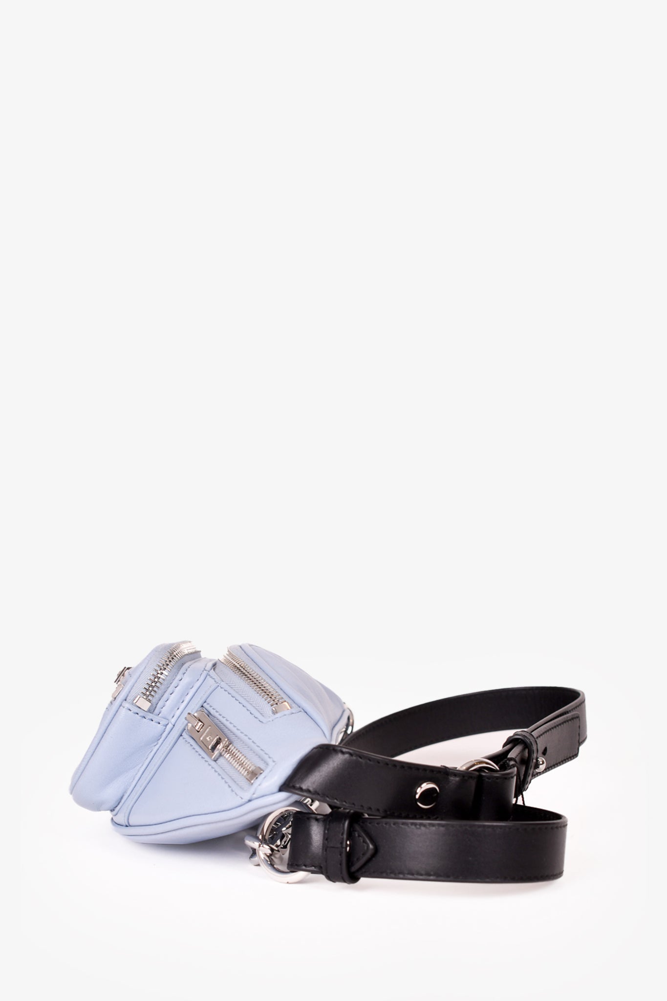 Alexander Wang Blue Leather Mini Attica Belt Bag