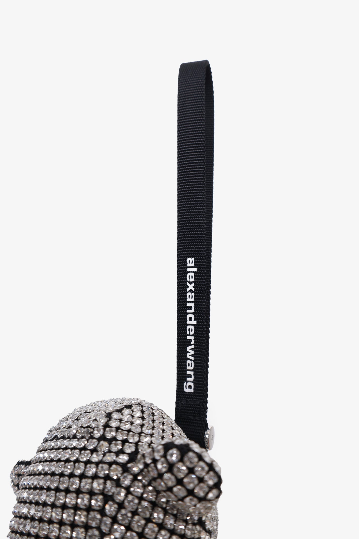 Alexander Wang Silver Crystal Mesh Beiress Bear Clutch