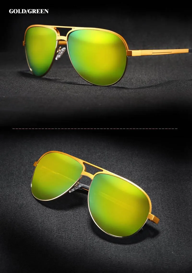 Aluminum Magnesium Classic HD Polarized Big Size Sunglasses for Men