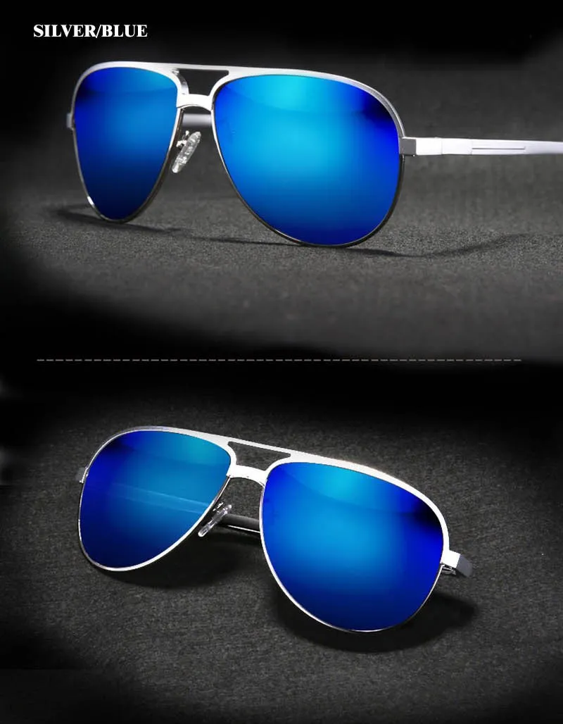 Aluminum Magnesium Classic HD Polarized Big Size Sunglasses for Men