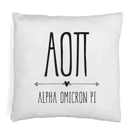 AOP Greek Boho Sorority Throw Pillow Cover for Dorm or Apartment