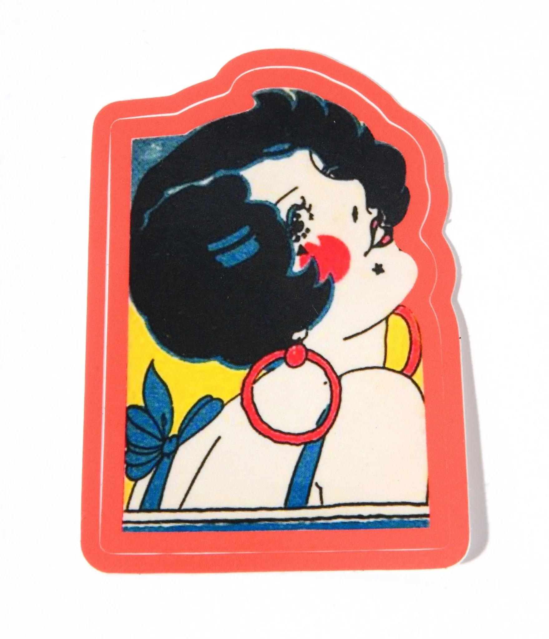 Art Deco Flapper Babe Vinyl Sticker