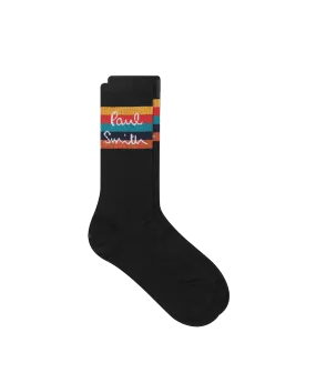 Artist Stripe Logo Socks - Black