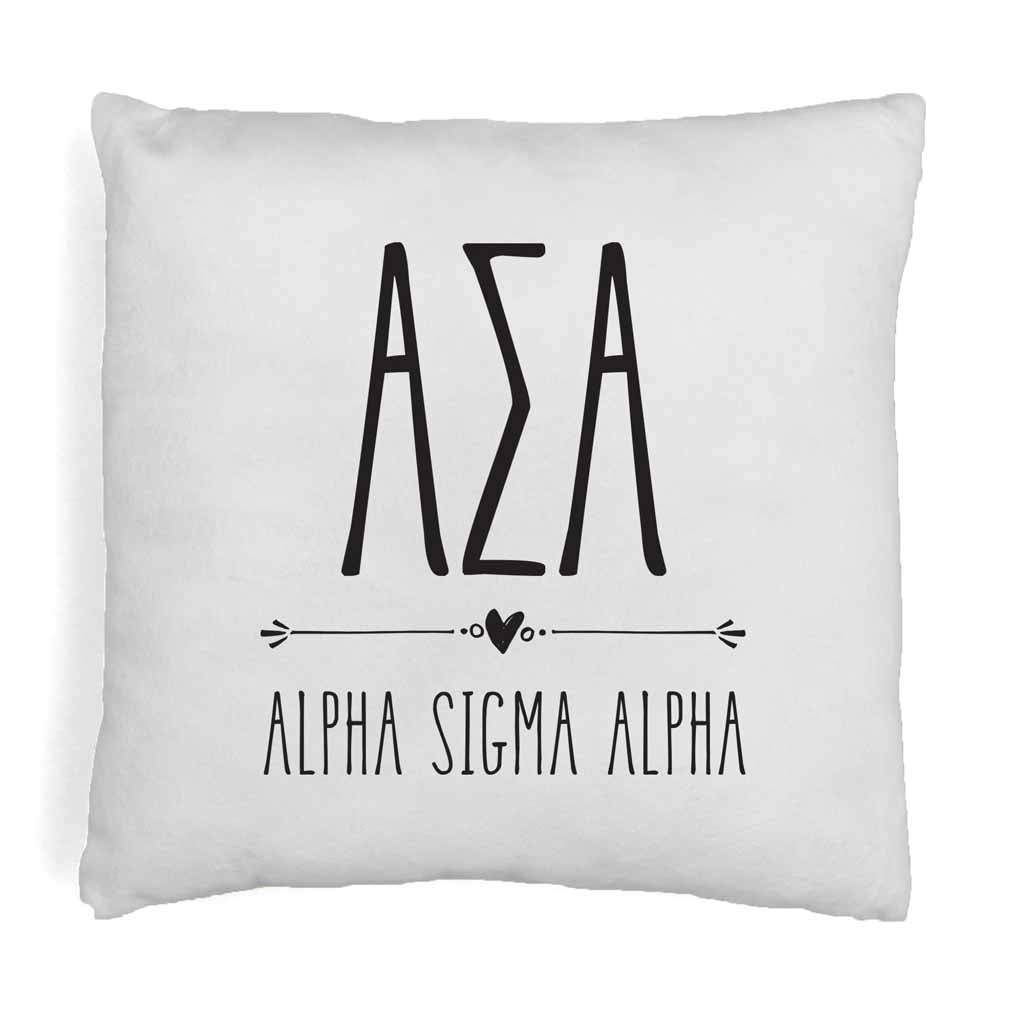 ASA Greek Boho Sorority Throw Pillow Cover for Dorm or Apartment