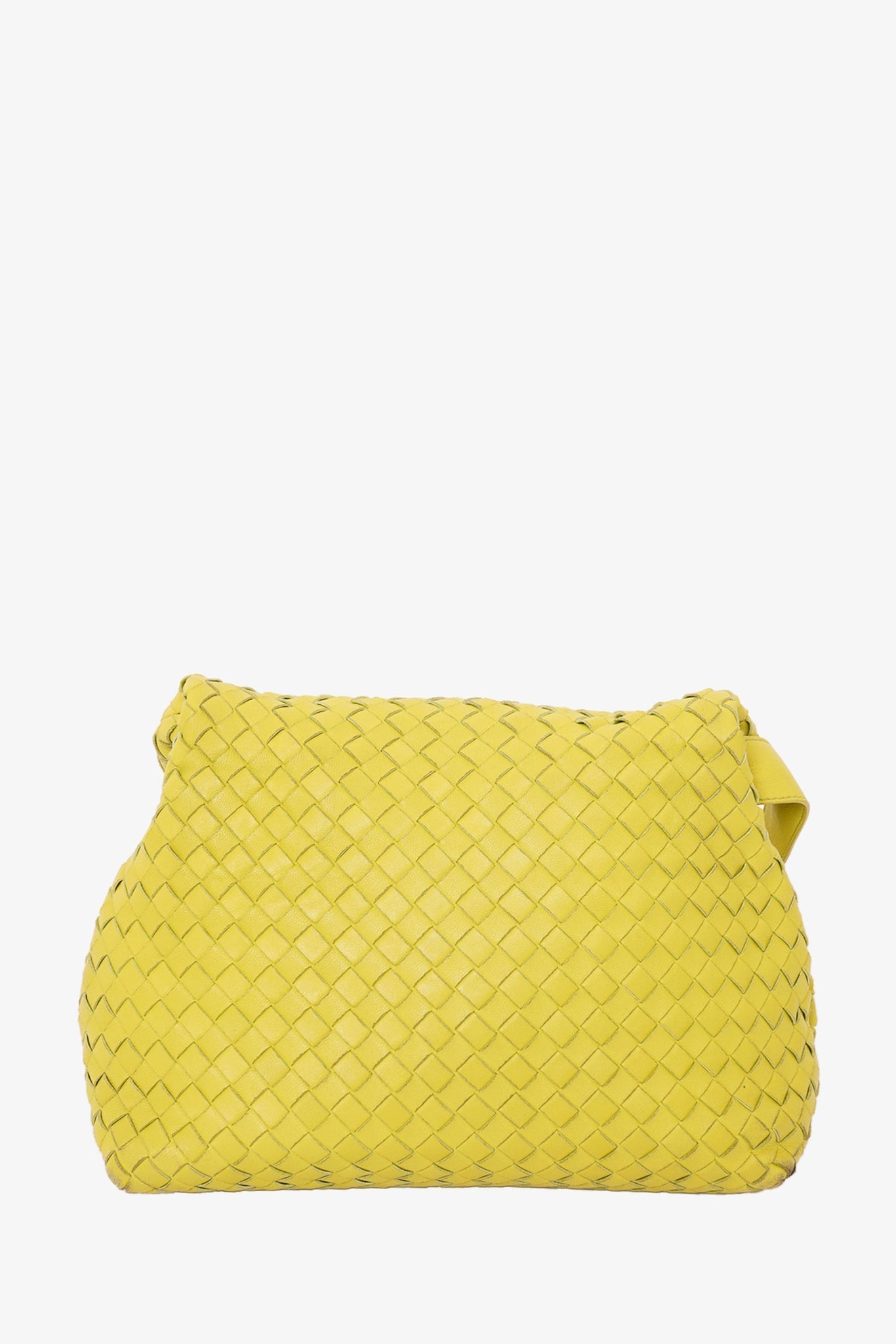 Bottega Veneta Apple Green Embellished Intrecciato 'The Fold' Shoulder Bag