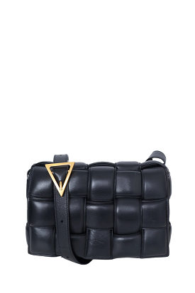 Bottega Veneta Black Leather Padded Cassette Crossbody