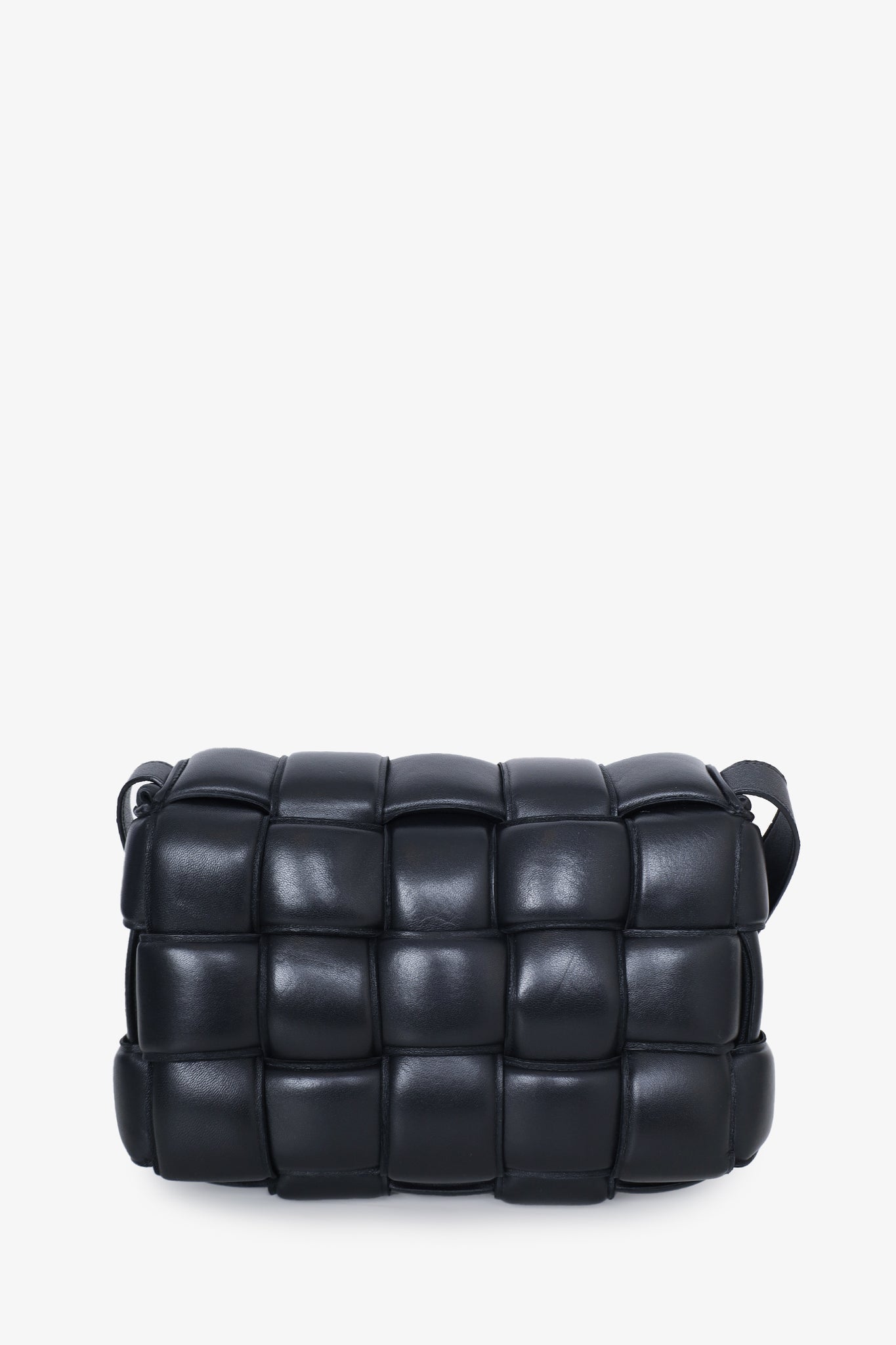 Bottega Veneta Black Leather Padded Cassette Crossbody