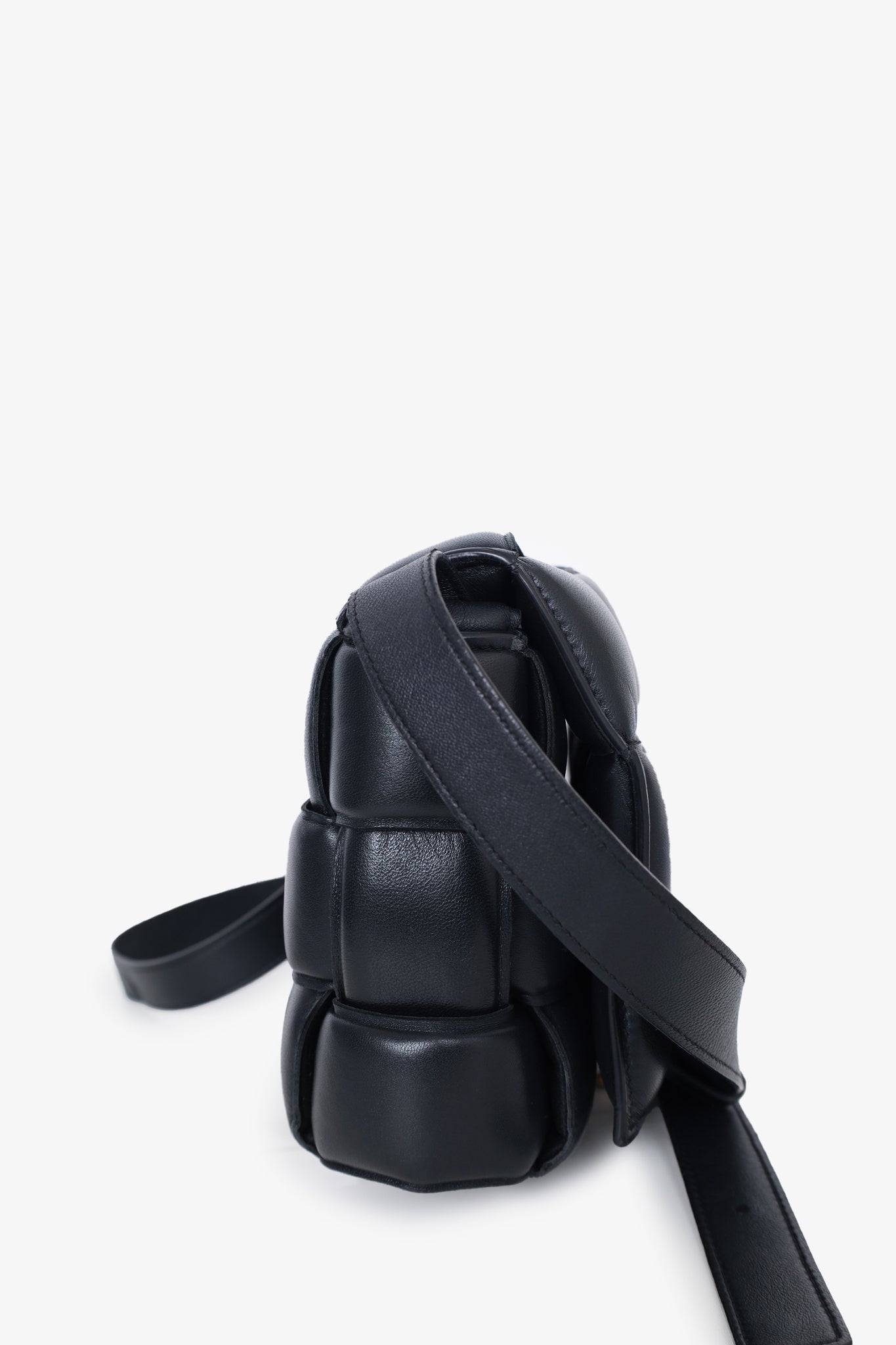 Bottega Veneta Black Leather Padded Cassette Crossbody