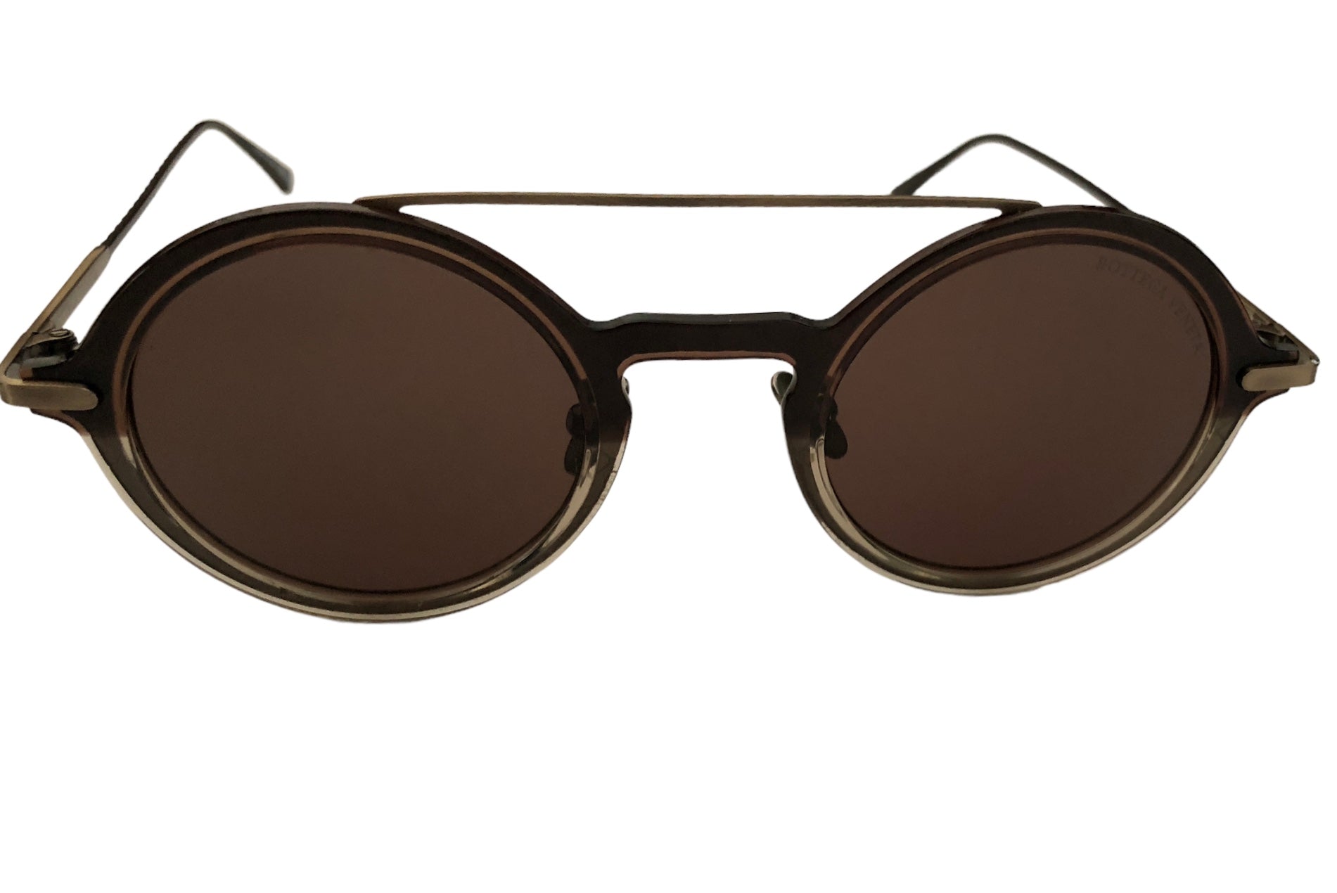 Bottega Veneta Brown Round Frame BV0243S Sunglasses Mens