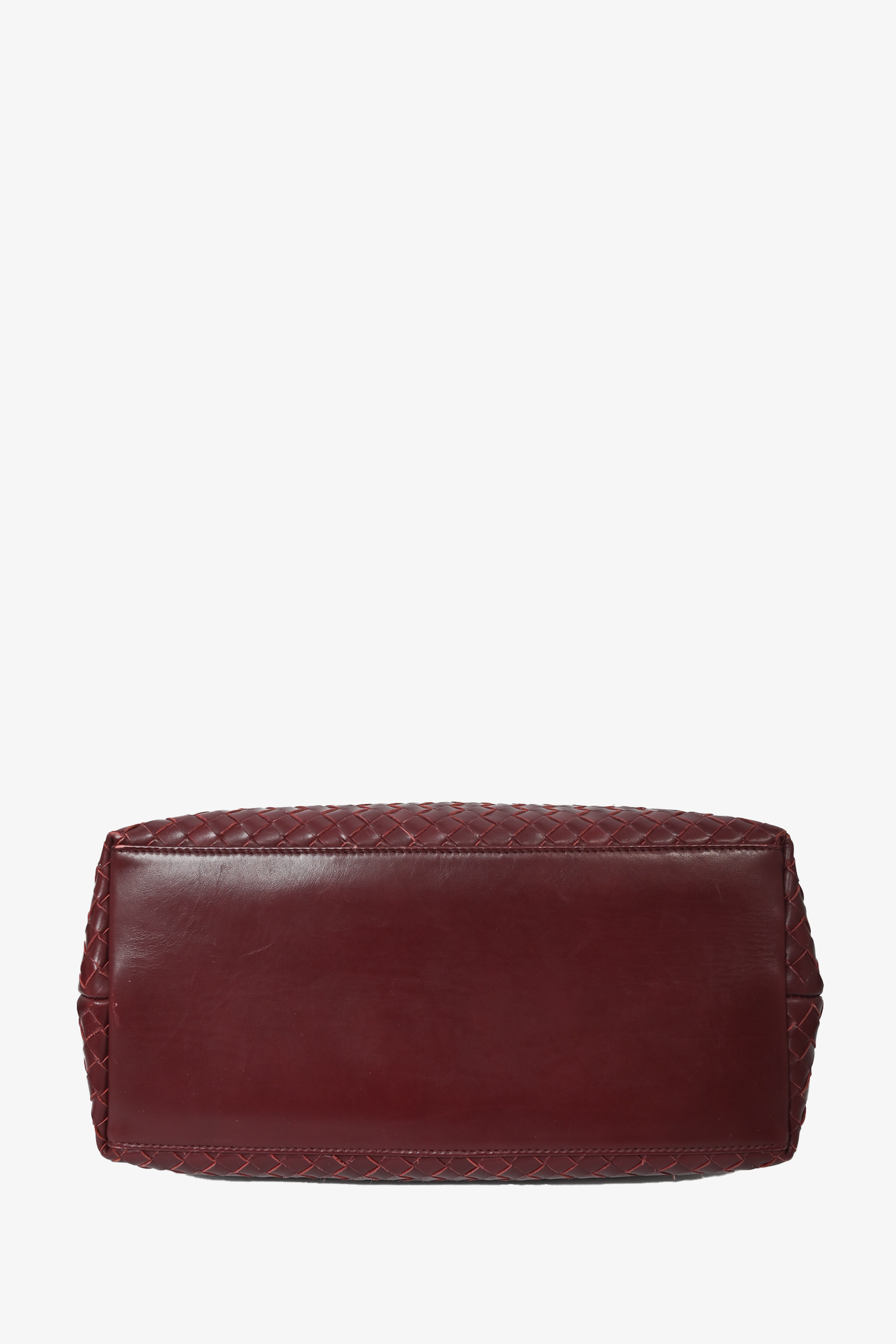 Bottega Veneta Burgundy Intrecciato Leather Bag