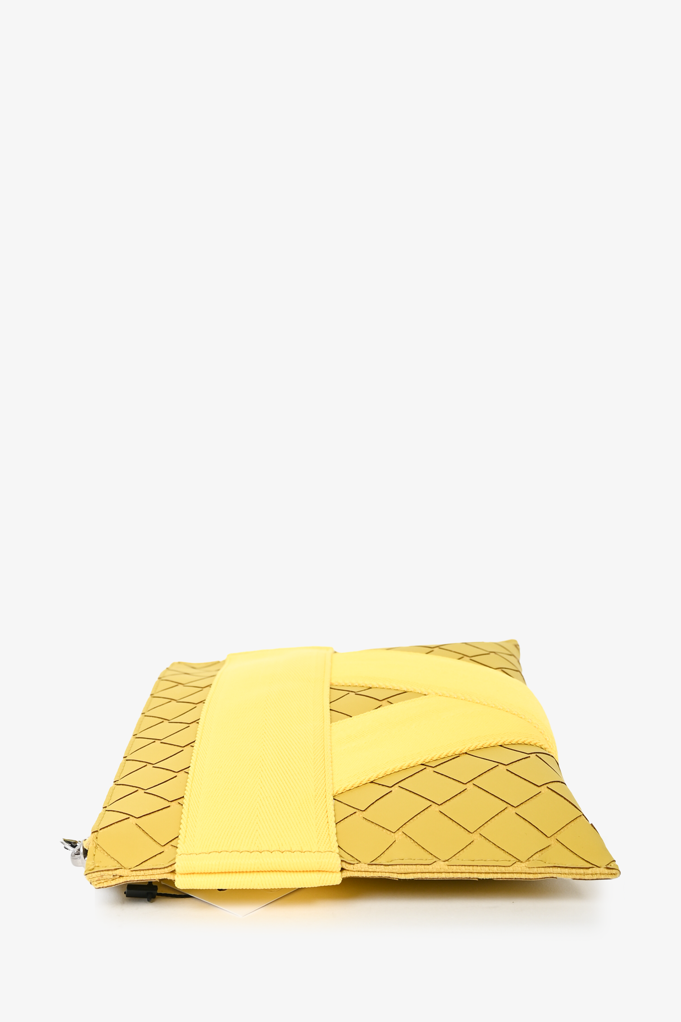 Bottega Veneta Chartreuse Hard Rubber/Yellow Canvas Zip Pouch