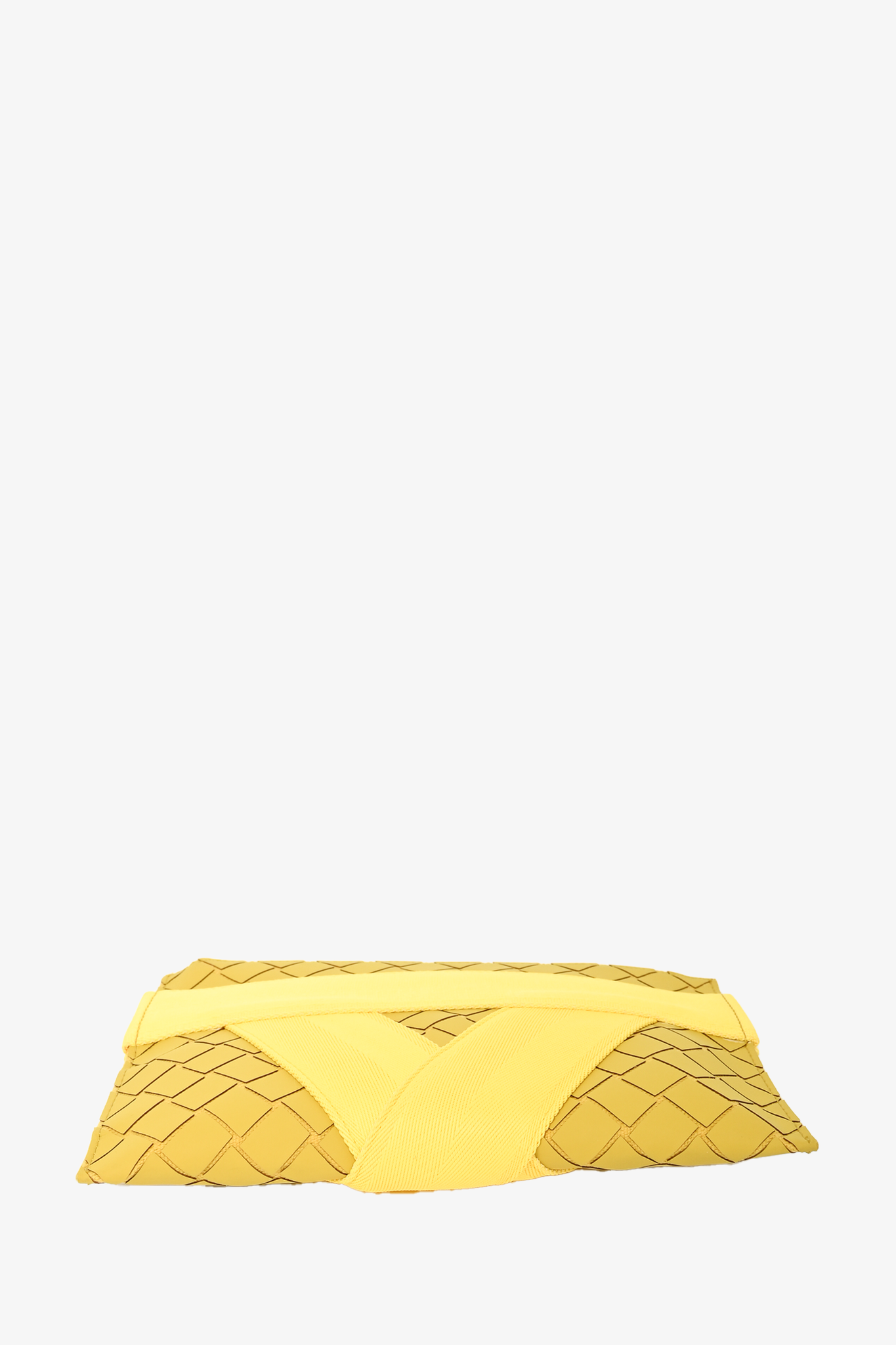 Bottega Veneta Chartreuse Hard Rubber/Yellow Canvas Zip Pouch