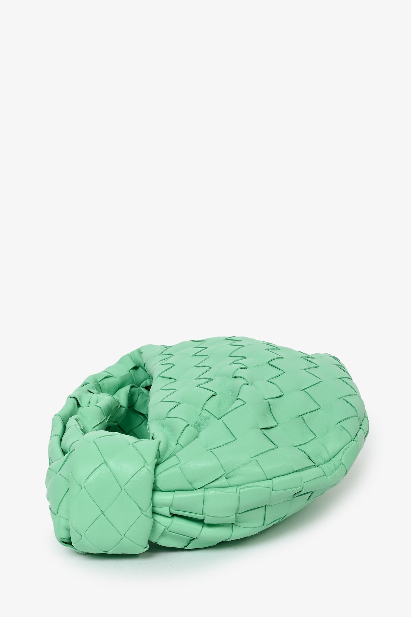 Bottega Veneta Green Leather Mini Jodie Bag