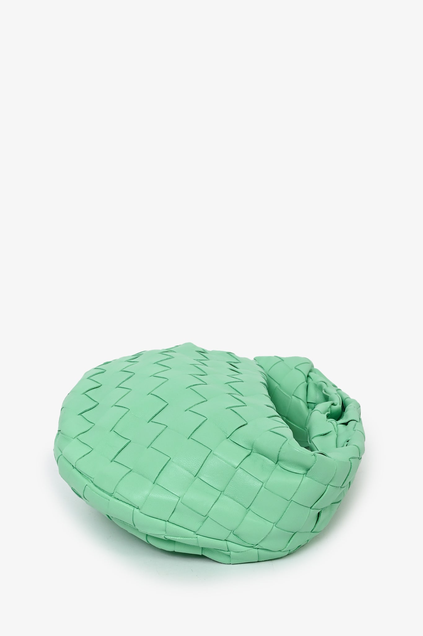 Bottega Veneta Green Leather Mini Jodie Bag