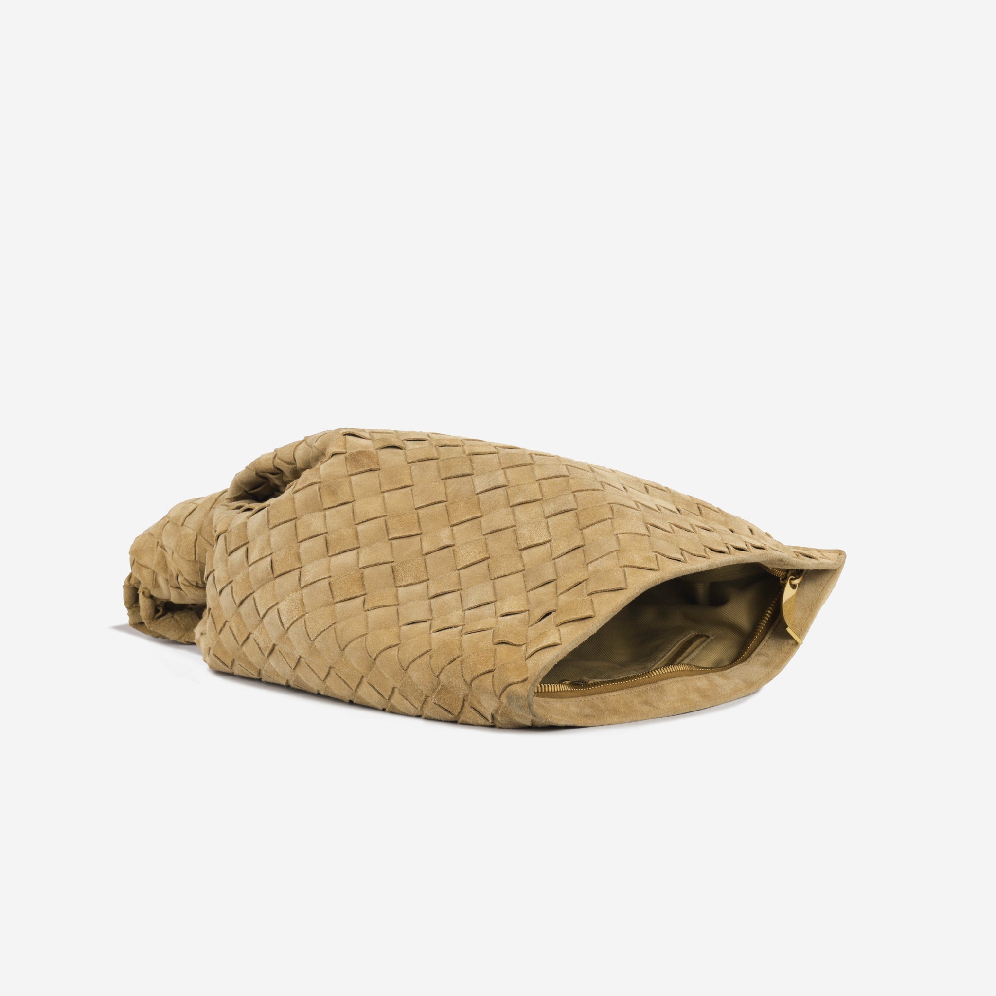 Bottega Veneta Twist - Beige Suede Intrecciato