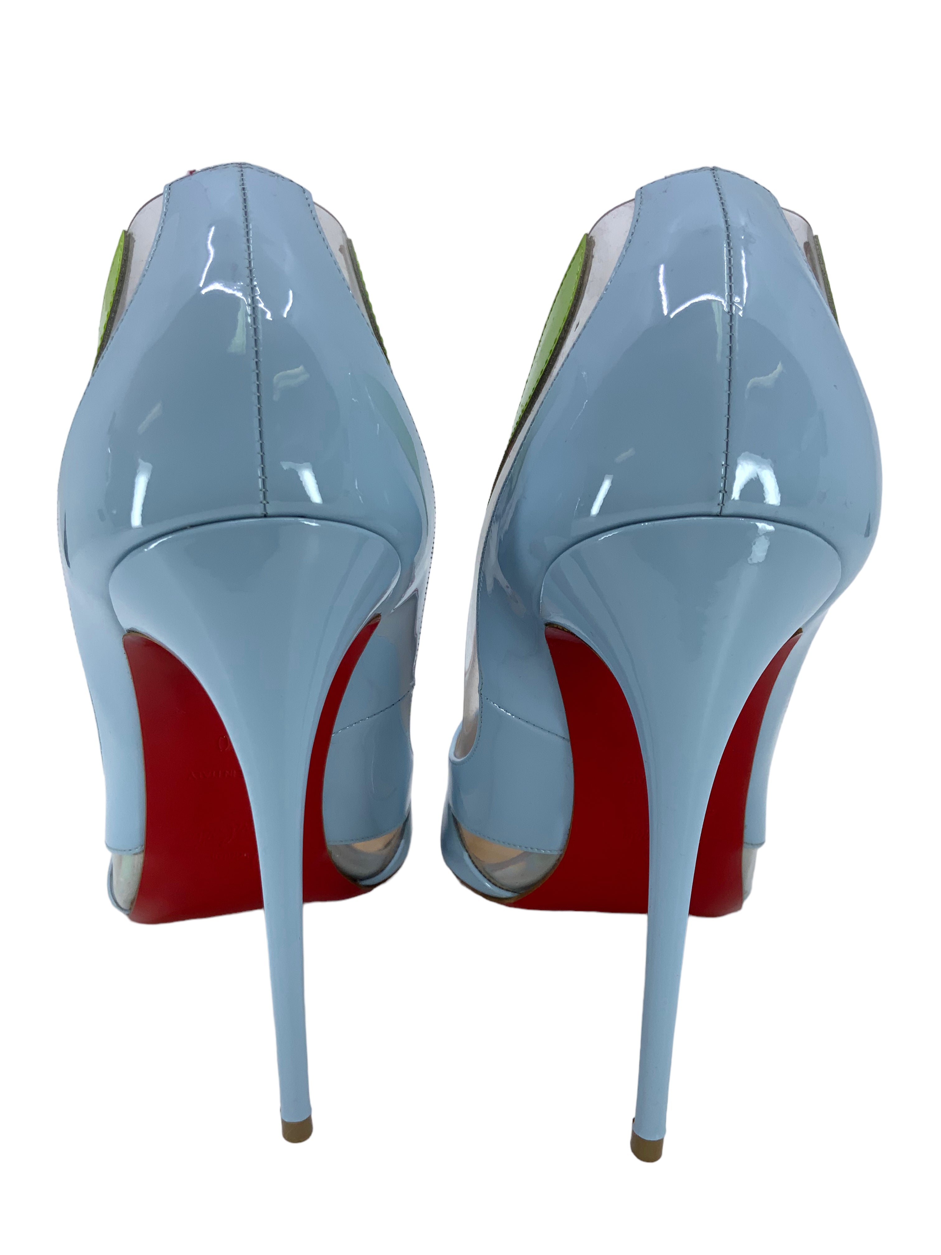 Christian Louboutin Blake is Back Patent Leather PVC Pumps Size 10 NEW