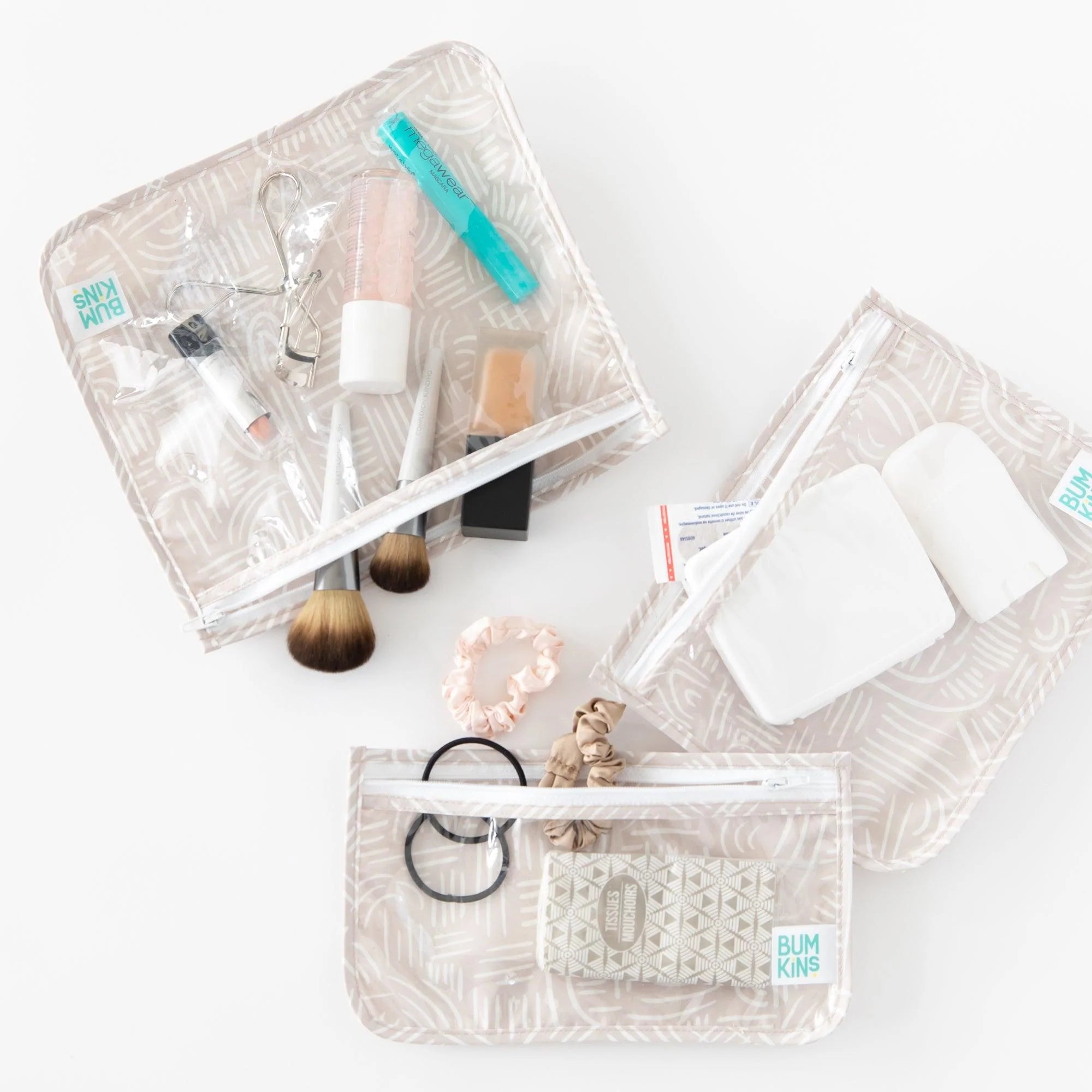 Clear Travel Bag 3-Pack: Wander