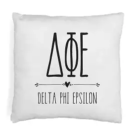 Delta Phi Epsilon Greek Boho Sorority Throw Pillow Cover for Dorm or Apartment