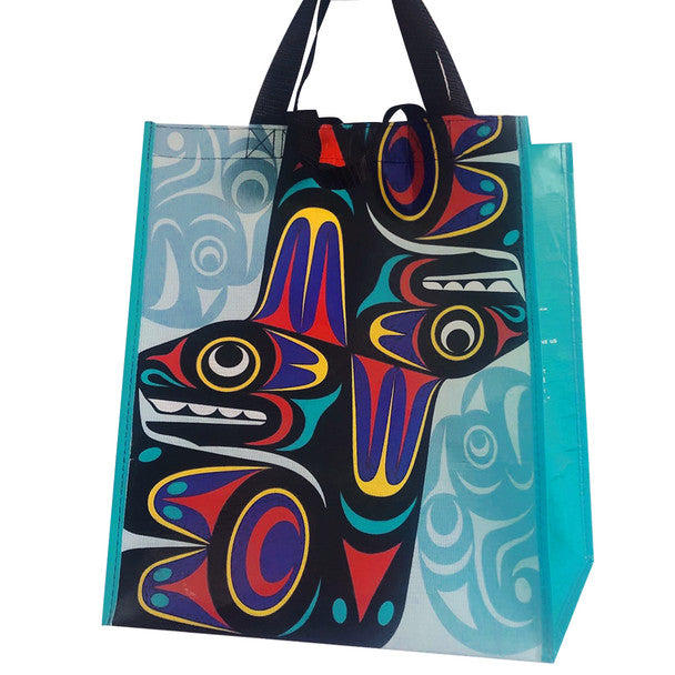 Eco Bag Thunderbird and Whale by Maynard Johnny Jr.