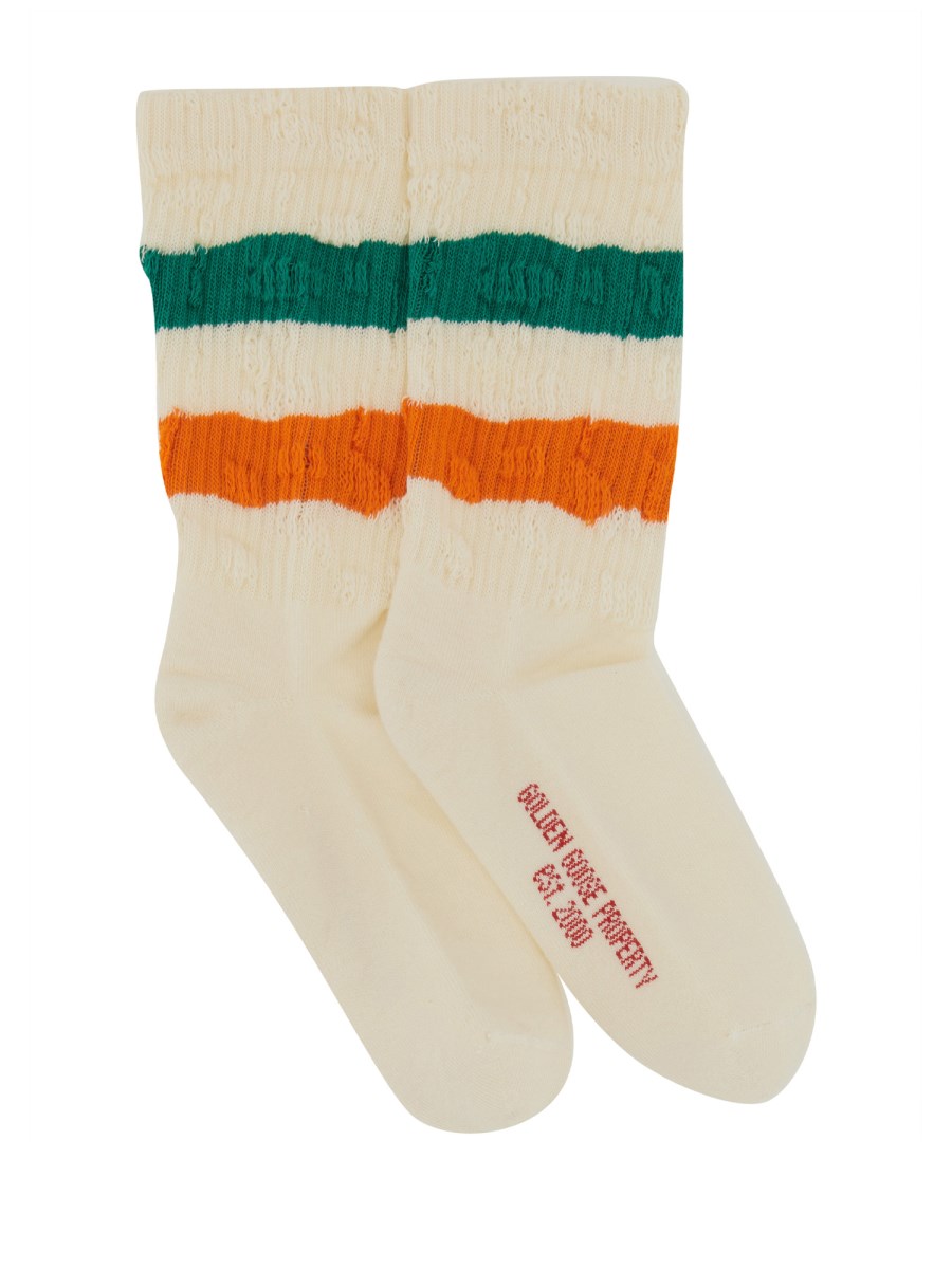 GOLDEN GOOSE    STRIPED COTTON SOCKS