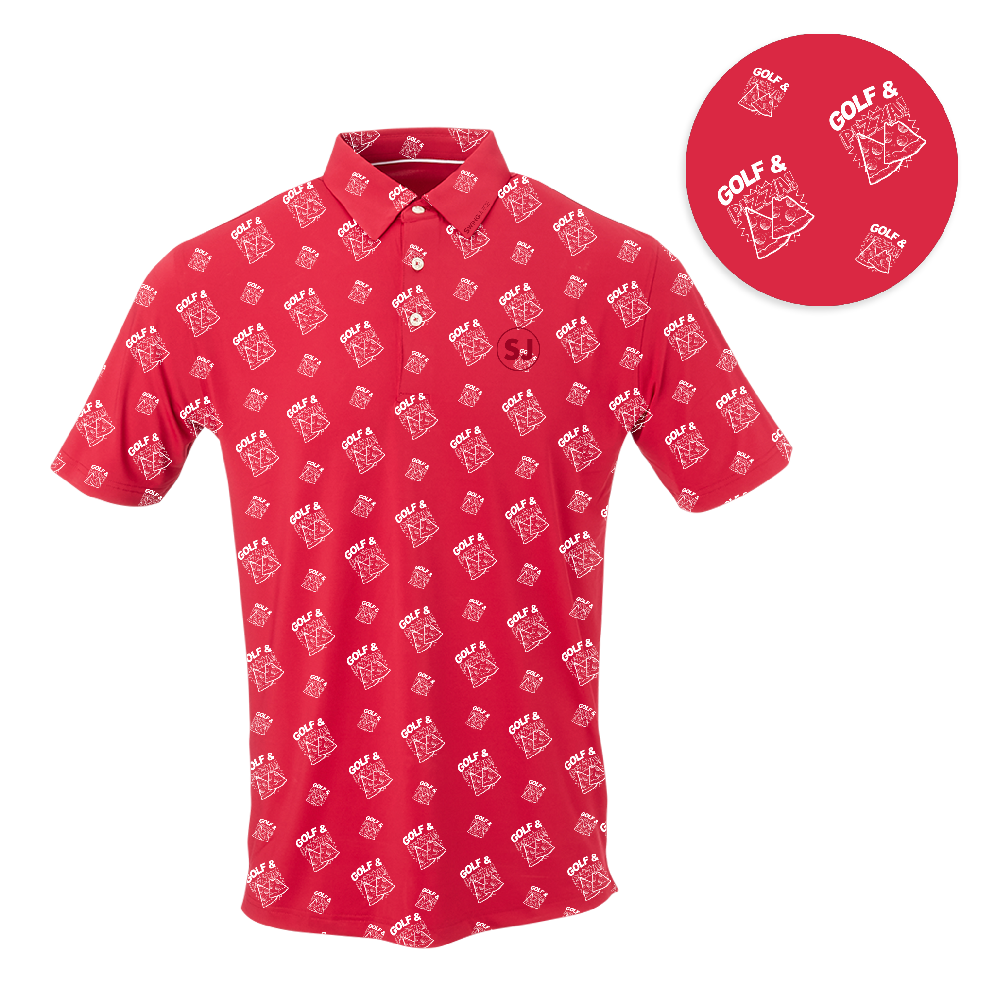 Golf & Pizza Men's Polo