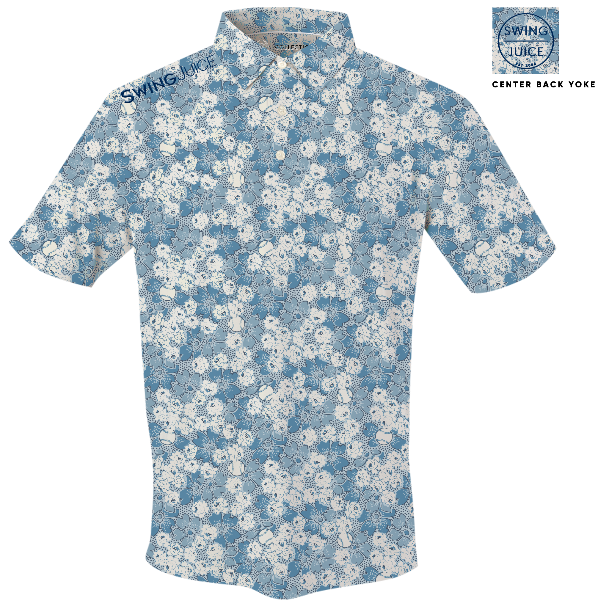 Golf Ballpark Floral Men's Polo