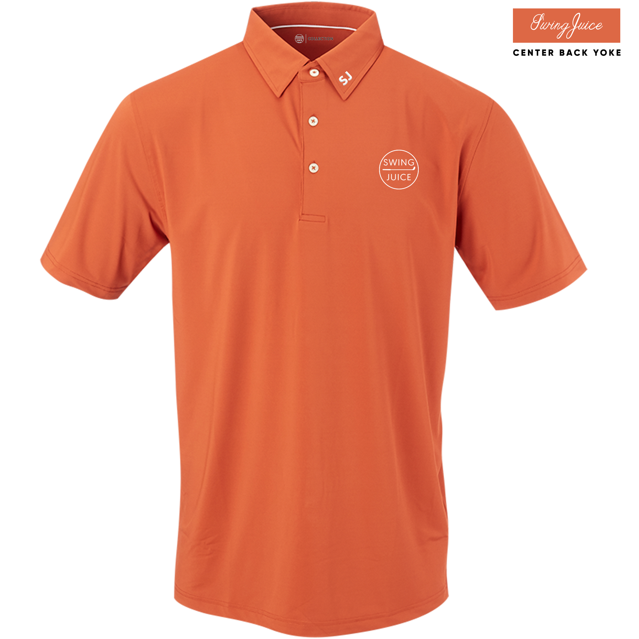 Golf Retro Men's Polo Burnt Orange