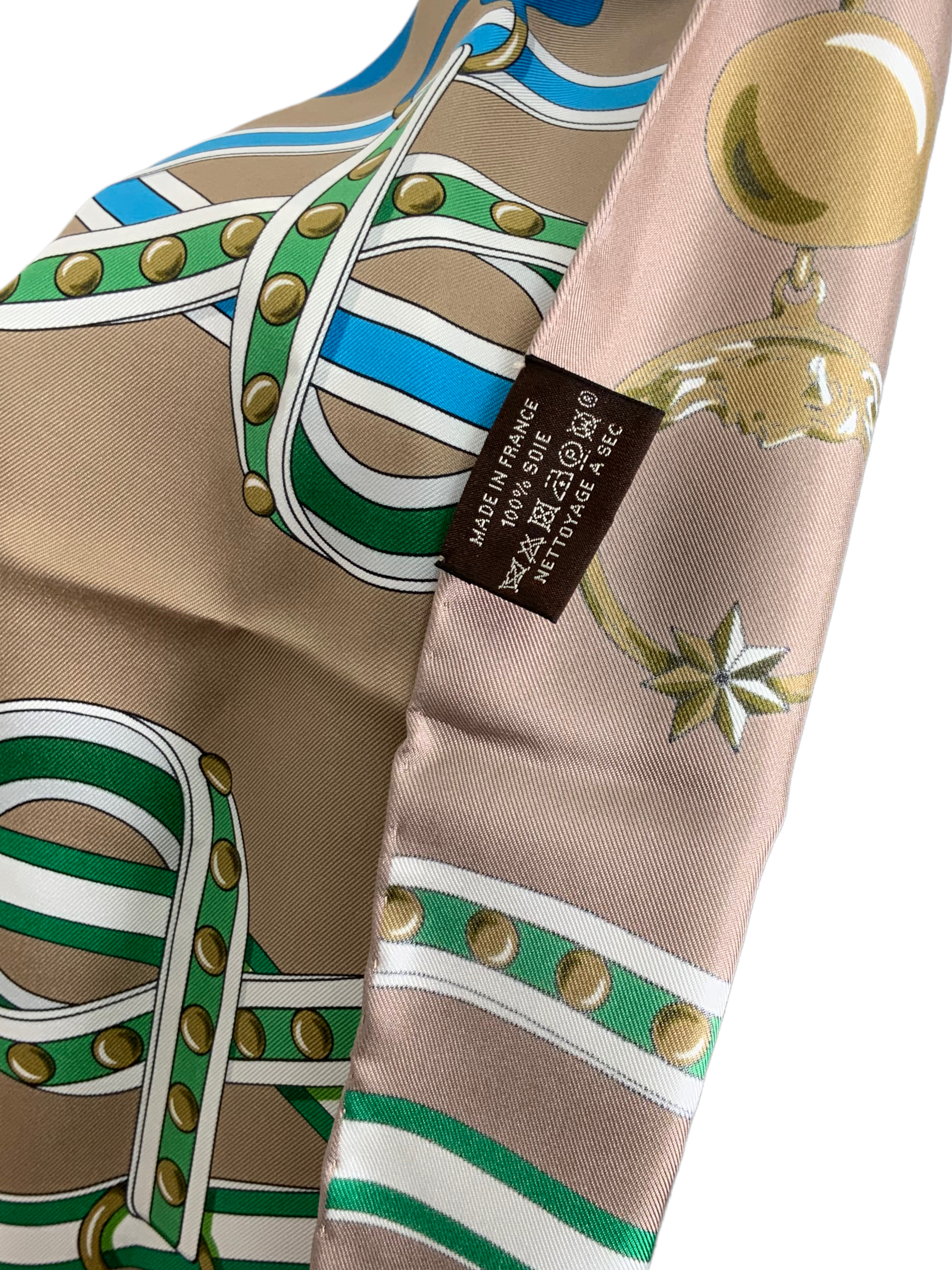 HERMES Grand Tralala Silk Muffler Scarf