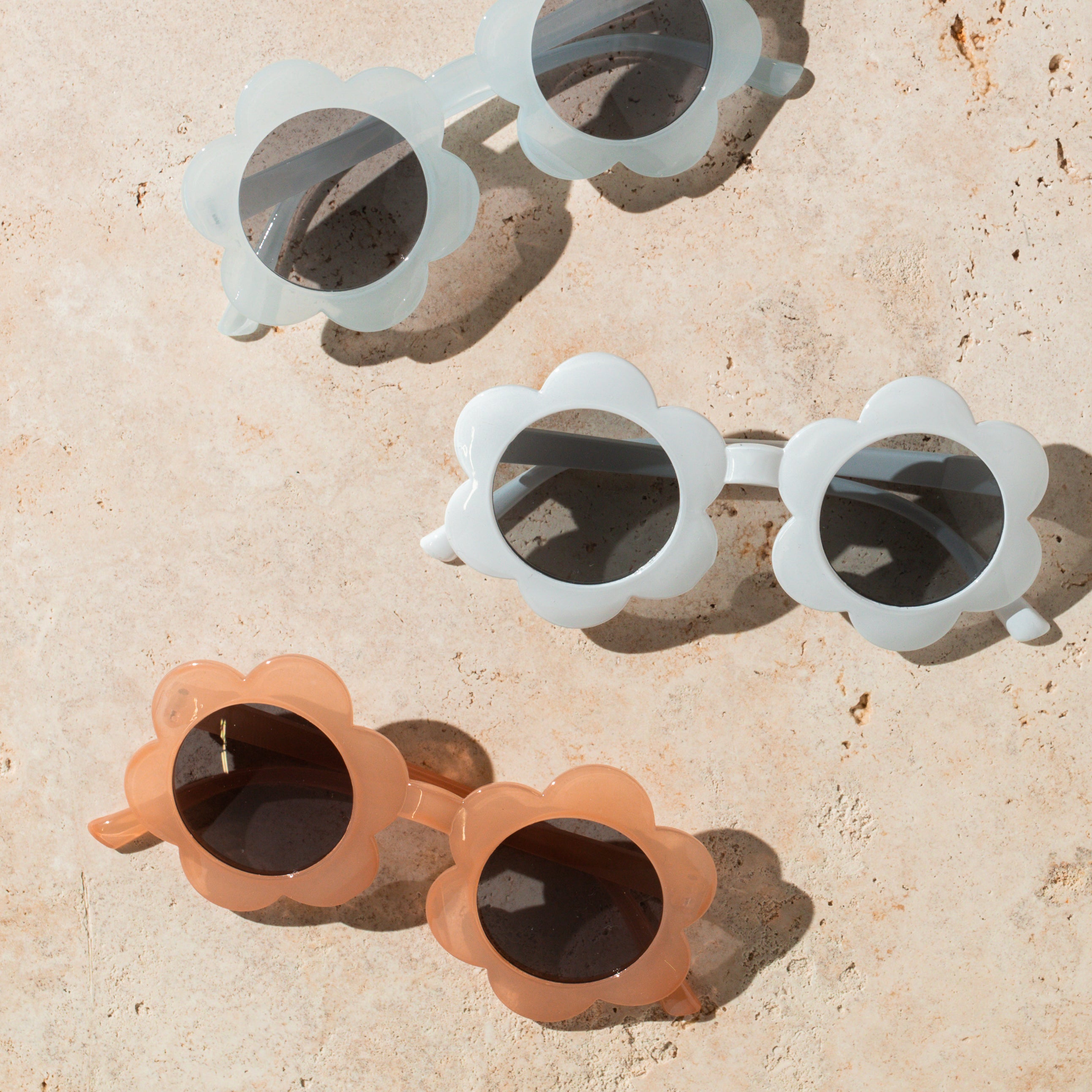 June Translucent Flower Sunglasses — Blush