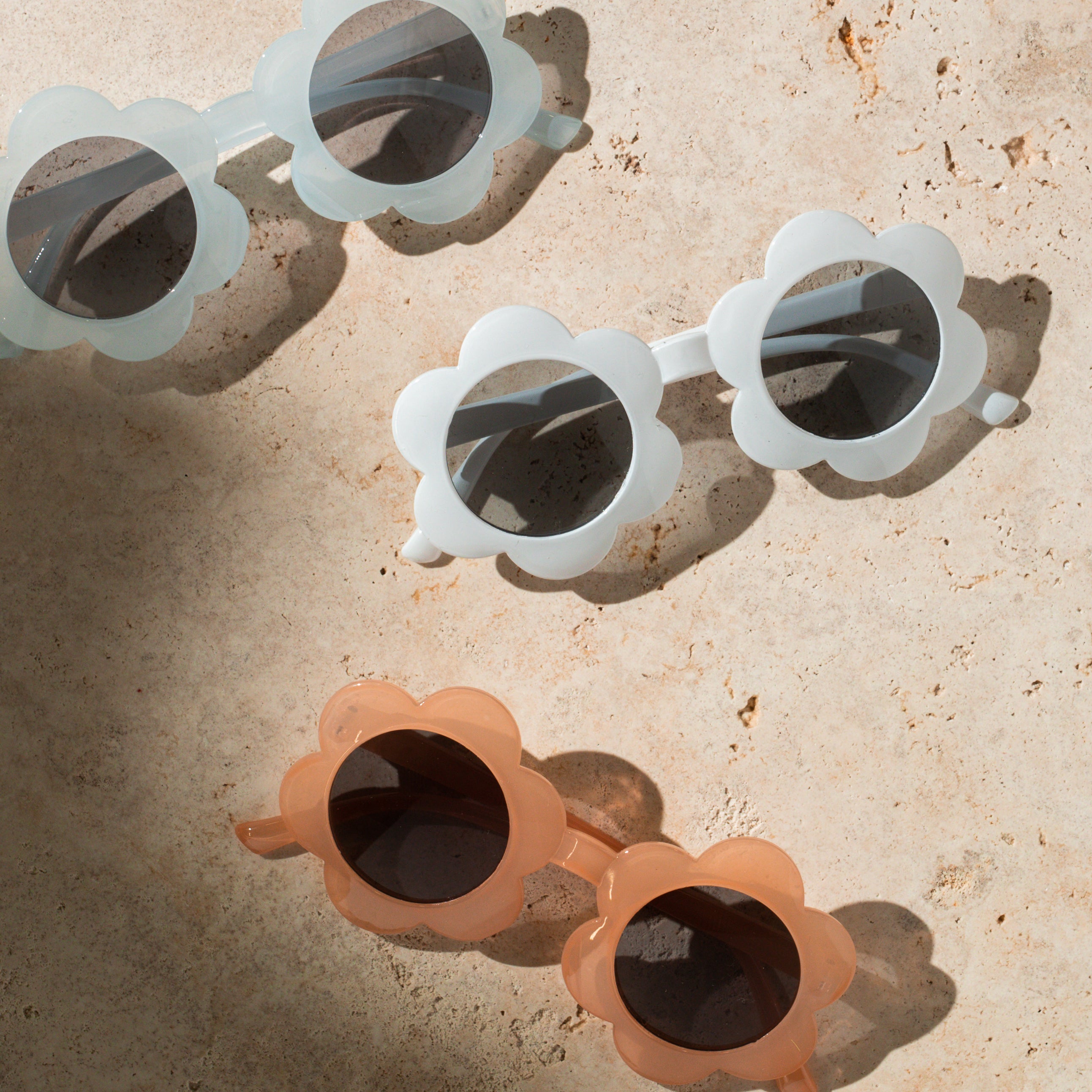 June Translucent Flower Sunglasses — Blush