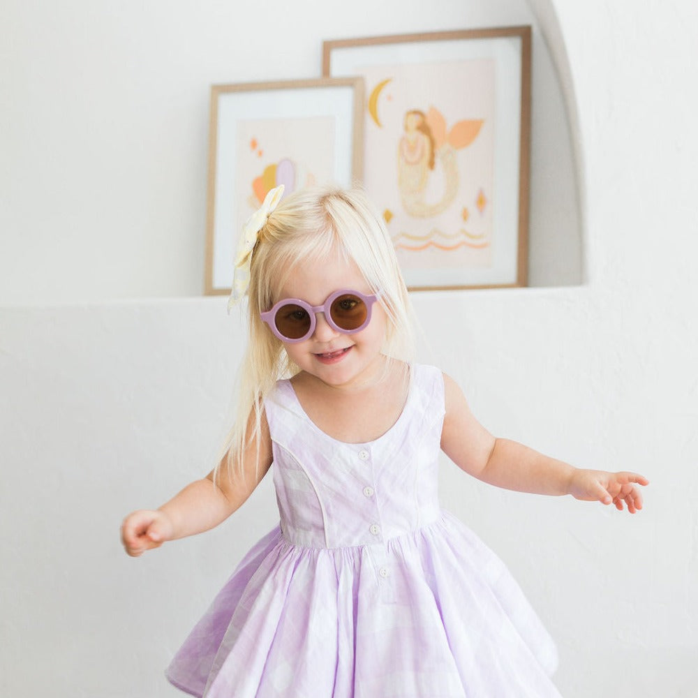 Lilac Round Sunglasses