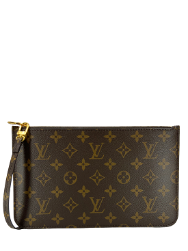 LOUIS VUITTON Monogram Teddy Neverfull MM Pochette Wristlet NEW