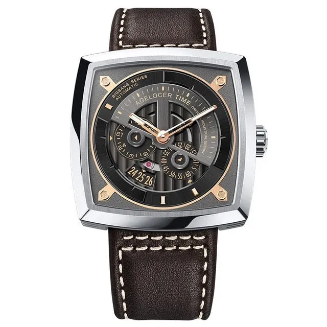 Luxury Sapphire Automatic Self-wind Waterproof Mechanical Watch for Men