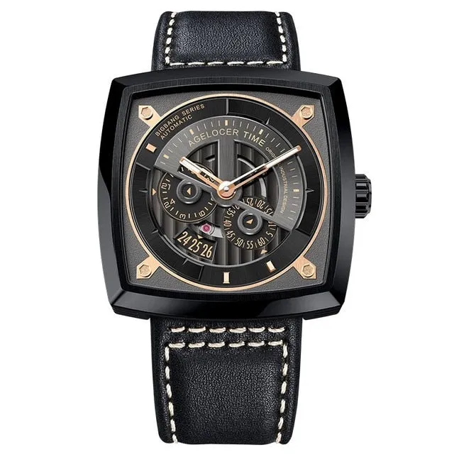 Luxury Sapphire Automatic Self-wind Waterproof Mechanical Watch for Men