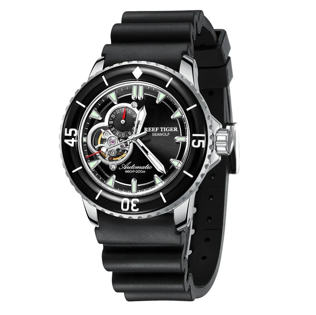 Men's Luxury Waterproof Automatic Rubber Strap Mechanical Watch