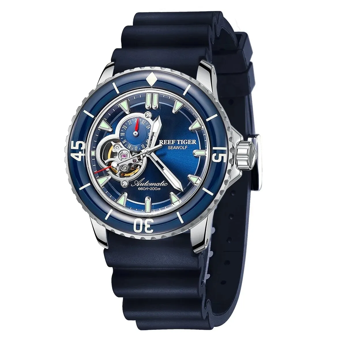 Men's Luxury Waterproof Automatic Rubber Strap Mechanical Watch