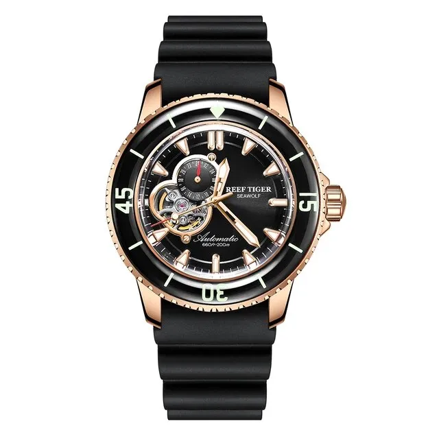 Men's Luxury Waterproof Automatic Rubber Strap Mechanical Watch