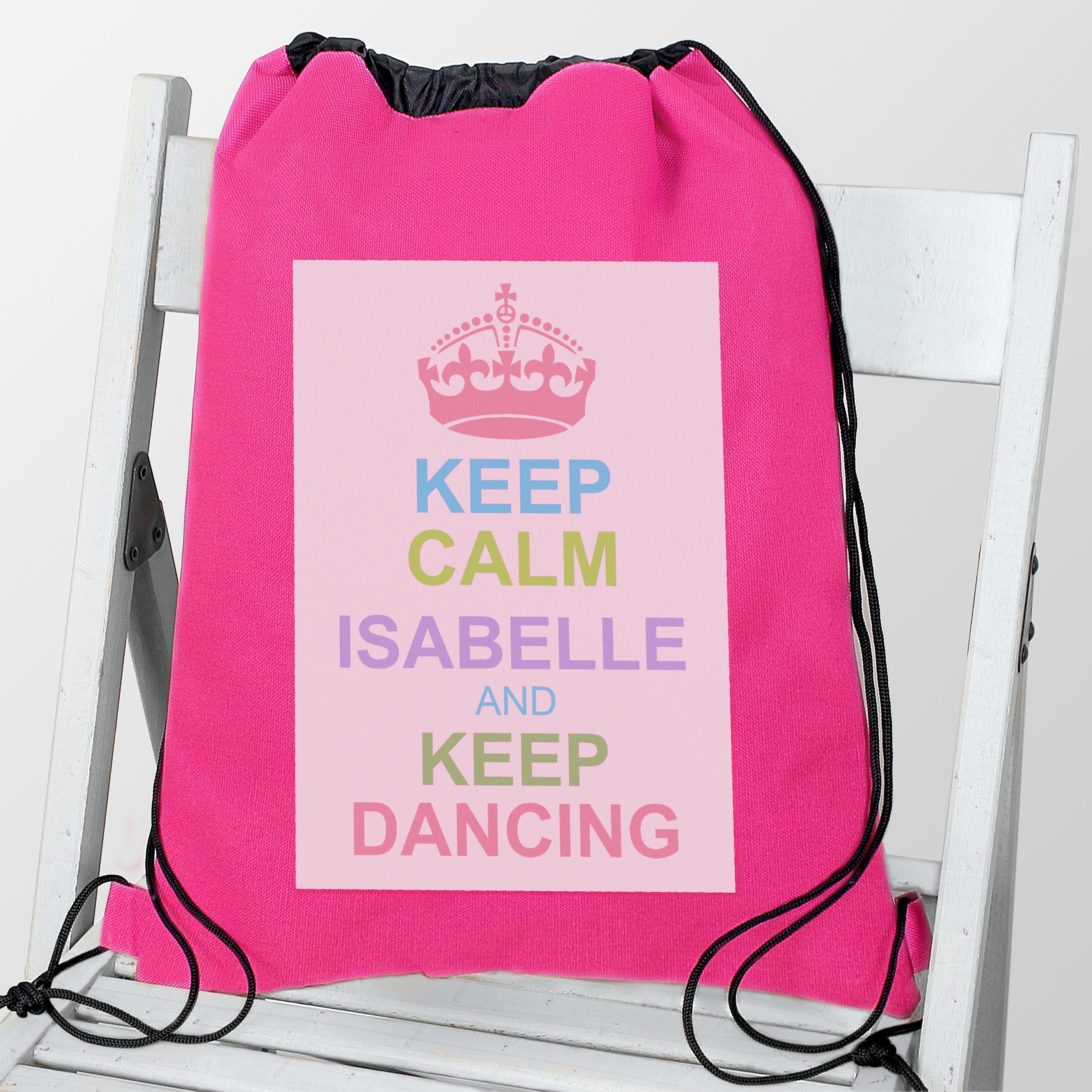 Personalised Pastel Keep Calm Swim & Kit Bag