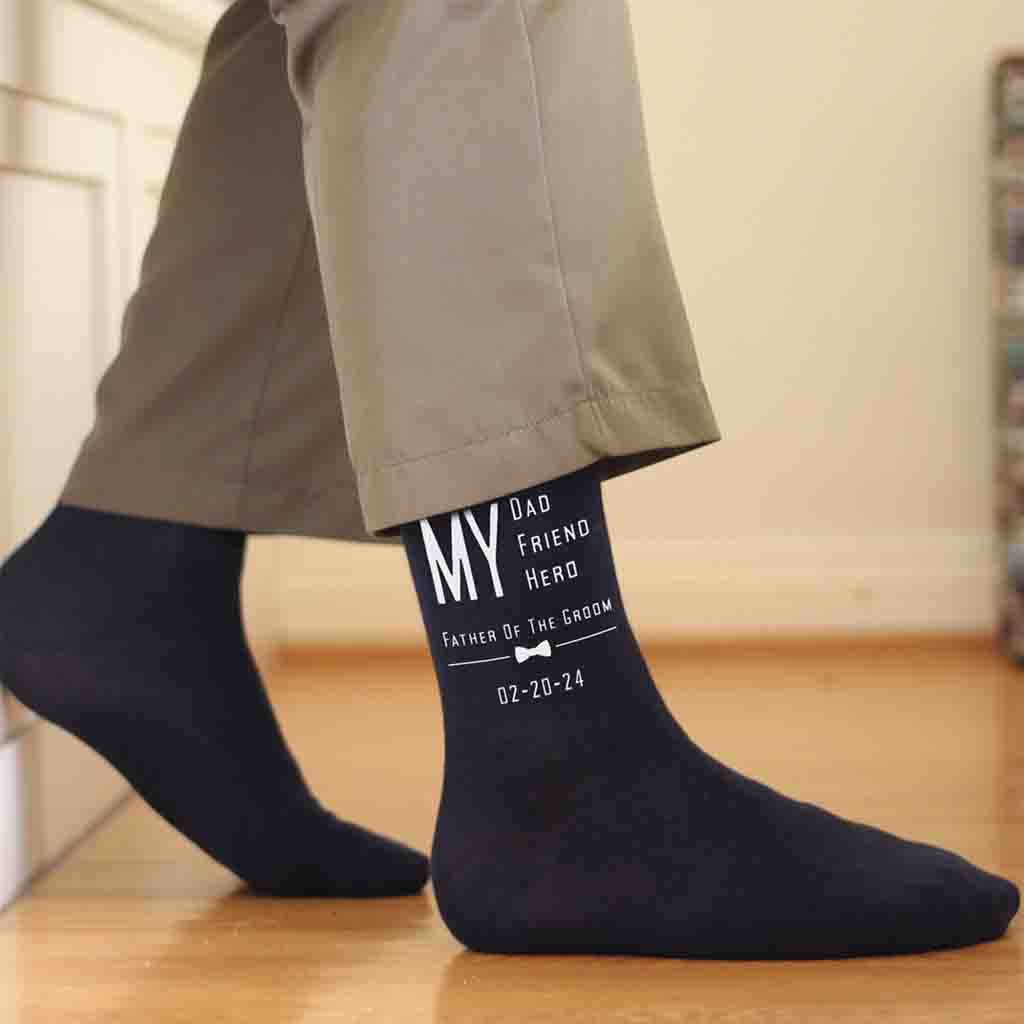 Personalized Wedding Socks for Father of the Groom